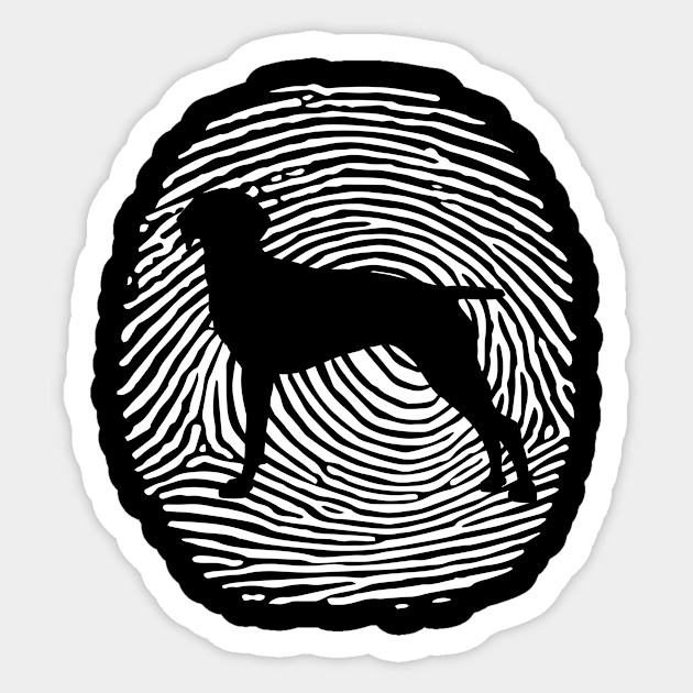 Old Danish Pointer DNA Fingerprint Dog Old Danish Pointer Sticker by Shirtjaeger